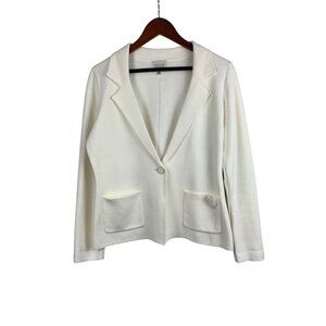 Jaclyn Smith Womens White Blazer Cardigan - Size S